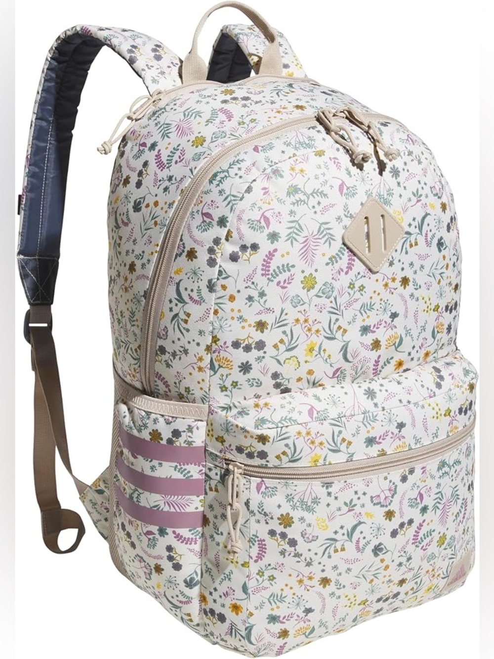Adidas Classic 3S Stripe Woodland Floral Backpack 5.0 Laptop Sleeve - Picture 16 of 16